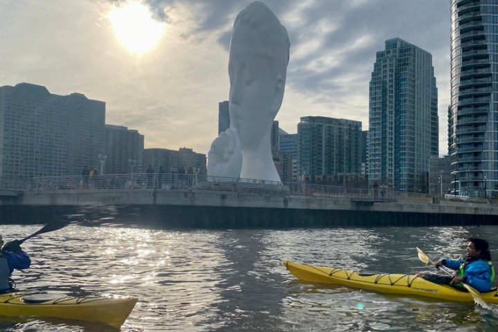 water's soul sculpture in Newport NJ
