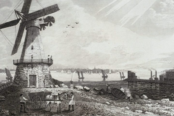 a vintage photo of an old building
